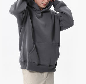 Oem Custom logo Unisex Hoodies Heavyweight Oversize Blank <b>Plain</b> <b>Hoodie</b> Wholesale <b>Black</b> High Quality Hoodies - Product Image 1