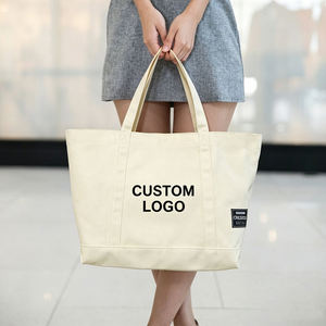 Custom Logo Plain <b>Large</b> Size Printed Eco Friendly Recycled Reusable Sublimation Beach Shopping Tote <b>Bag</b> Cotton <b>Canvas</b> Beach <b>Bag</b> - Product Image 1
