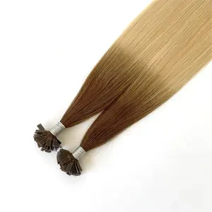 Grosir i tip ekstensi rambut manusia kutikula straightener i-tip raw virgin 1 gram itip Rusia 100% rambut manusia remy i tip rambut massal