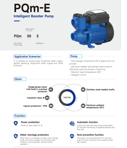0.37kw 0.5HP tự động ngoại vi xoáy tuabin bơm tăng cường thông minh cho nước sạch - Product Image 4