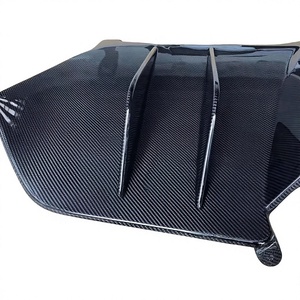 Pour Ferrari 458 : Kit carrosserie en fibre de carbone style V, diffuseur de pare-chocs arrière, bord de pare-chocs avant, jupes latérales, cadre de feux arrière - Product Image 3