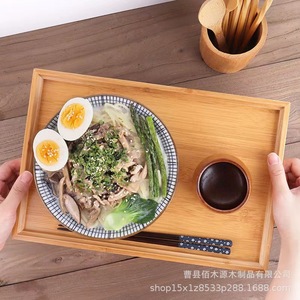 Plateau de barbecue en bambou rectangulaire, plateau de service en bois massif pour restaurant, brochettes, fondue, fruits, présentation de pain - Product Image 3