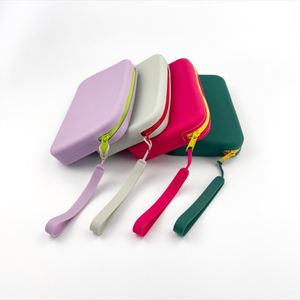 Minimalist <b>Long</b> Waterproof Silicone <b>Wallet</b> With Zipper Closure Luxury Coin Purses & Credit Card Holder Custom Logo Design - Product Image 6