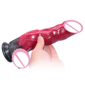 Nuevo Juguete Sexual 2021 FAAK Scarlett Color Monster Dildo Anal Dilatador de Silicona Enorme Bestia Juguetes Eróticos - Product Image 5