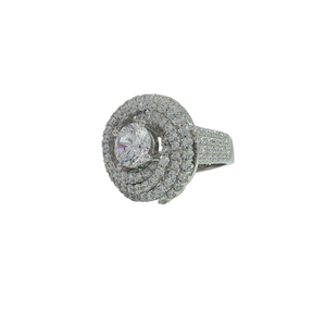 18K oro sólido NGTC certificado remolino Halo diamante anillo punta ajuste laboratorio cultivado diamante racimo lujo boda joyería - Product Image 6