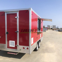 Remorque alimentaire mobile Greenfist GF-S500 de 4,2 mètres, camion de restauration rapide commercial, 220V, capacité personnalisable, entièrement équipée, en acier inoxydable
