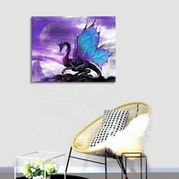 Kit de peintures diamant, dessin animé d'animaux colorés, libellule, Dragon, pour enfants, Art 5D, nouvelle collection