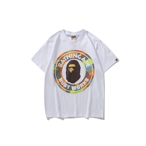 T-shirt en coton tricoté 100 % pour homme, imprimé par transfert thermique, écologique, respirant, coupe ample, décontracté, grandes tailles, avec logos sur le devant - Product Image 6