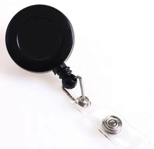 Porta-credenciales retráctil personalizado con clip de cocodrilo, de silicona con impresión UV, para carrete de identificación con cuentas - Product Image 1