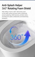 WC intelligent avec bidet électrique, siège chauffant, chasse d'eau automatique, télécommande, en céramique, à poser au sol, design moderne, cuvette allongée, jet à siphon