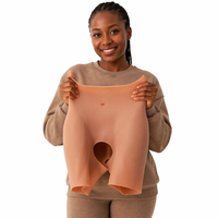Pantalon en silicone artificiel pour femmes, grande taille, avec boutons décoratifs, rehausseur de fesses, vente en gros