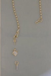 Collier à chaîne à billes en acier inoxydable personnalisé, connecteur, fermoir, porte-pendentif, étanche, hypoallergénique, <span class=keywords><strong>bijoux</strong></span> de <span class=keywords><strong>mode</strong></span> - Product Image 5