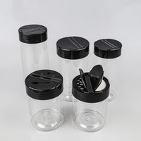 Récipient de Cuisine en Plastique PET pour Épices, Salières, Bouteilles Doseuses à Rabat pour Herbes et Épices