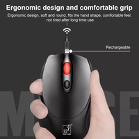 Mouse Optik USB Nirkabel 2.4GHz 361 DPI Tinggi Terbaru Bahan ABS Mendukung Windows XP/7/8 Portabel untuk Penggunaan Kantor dengan Mini Receiver