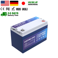 Baterai Motor Trolling Lifepo4 12V 100AH hingga 400AH untuk Peralatan Rumah Tangga, Sistem Penyimpanan Energi Surya, Kursi Roda Elektrik