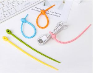สายรัดซิลิโคนอเนกประสงค์แบบปลดได้ หลากสี สำหรับใช้ในบ้านและสำนักงาน - Product Image 1