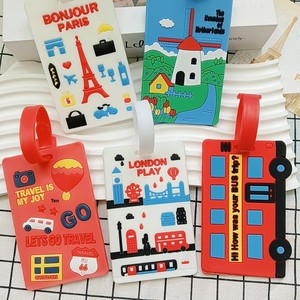 Etiqueta de Identificación de Equipaje de PVC Impermeable con Diseño de Dibujos Animados, Juego de Tarjetas de Regalo de Plástico Suave para Tarjetas de Embarque - Product Image 1
