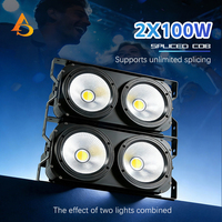 Projecteur de scène LED COB 200W CW WW à 2 yeux, lumière de scène DMX pour mariage, club, théâtre, diffusion en direct, concert