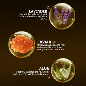 Masque capillaire Greenlem <span class=keywords><strong>Gold</strong></span> <span class=keywords><strong>Caviar</strong></span> pour cheveux permanents, colorés, secs et abîmés, réparation anti-casse, nourrissant en profondeur, 500 ml, soin de luxe - Product Image 5