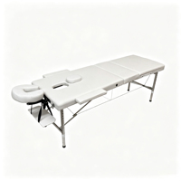 Großhandel Kosmetikstudio Tattoo Klappbare Dreiteilige Massageliege aus Edelstahl mit PU-Leder, 4 cm dicke Schaumstoffauflage, faltbar und tragbar