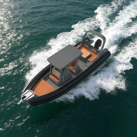 Bateaux semi-rigides gonflables à coque en fibre de verre de 28 pieds (860 RIB860) avec tube en Hypalon Orca, coque étagée, haute vitesse, pour la navigation en haute mer