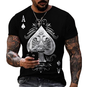 T-shirts pour hommes imprimés en sublimation 3D, style hip-hop décontracté d'été, 200 grammes, respirants, manches courtes, coupe régulière - Product Image 1