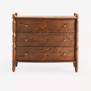 Cómoda negra de madera <span class=keywords><strong>vintage</strong></span> moderna con 3 cajones Cómoda marrón de estilo americano Cómoda - Product Image 6