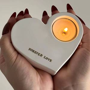 MUYULINS Factory DIY Heart Candle Holder Epoxy <b>Silicone</b> Mold - Product Image 4