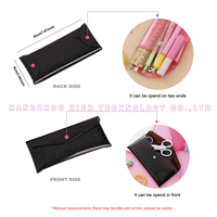 Sac à crayons en PVC transparent avec paillettes pour l'école et le bureau, personnalisable/en gros, étui à stylos holographique rose, sac de rangement pour enfants (environ 20x9cm)