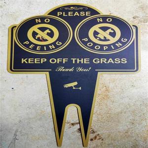 HAPPYJACK Fornisce Cartelli di Avvertimento per Passeggiate con Cani, Divieto di Deposito di Escrementi e Urina, Targa in Alluminio Bifacciale Verniciata a Forno - Product Image 3