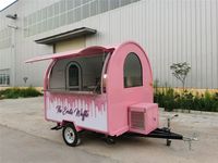 Gerobak Makanan YT-FR220WD Warna Pink Muda dengan Peralatan Lengkap yang Dikustomisasi untuk New York
