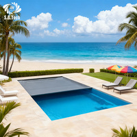 2026 Accessoire de piscine extérieure durable : Housse de sécurité automatique en PVC avec système de rouleaux, échelle et outil de pose pour usage extérieur