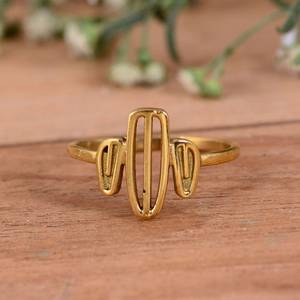 Handmade 14K Gold Plated <b>Silver</b> <b>Ring</b> Minimalist Geometric <b>Statement</b> Wedding <b>Ring</b>-Perfect Blend - Product Image 2