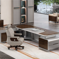 Mobilier de bureau de luxe Patron Design moderne Table de bureau convertible en bois massif durable pour PDG Made China Home Apartment