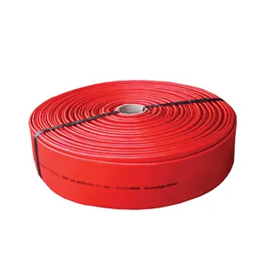 Super Ontlading Vlakke Slang Rood 6 Inch Diameter 50M Lengte Pvc En Polyester Constructie Voor Water Vloeistof En Landbouw