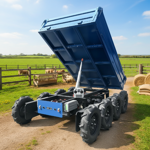 Mini Dumper Elettrico Compatto con Telecomando, Veicolo da Trasporto Fuoristrada per Fattoria, Carrello Ribaltabile Idraulico per Serra - Product Image 1