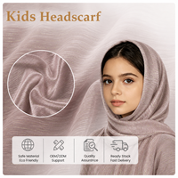 Tissu Hijab en Satin de Polyester Jacquard Rayé Fil Argenté B10, Anti-Plis, pour Châle Femme Usage Quotidien