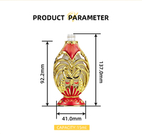 Botol Parfum Logam Mewah 15ml Motif Bunga, Dapat Digunakan Kembali, Warna Emas, untuk Parfum, Minyak Atsiri, Botol Arab dengan Pipet Tetes