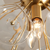 Plafonnier design E12 Nordic Branch, lampe suspendue moderne en acier pour salon et chambre à coucher