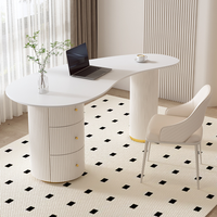 Bureau de direction moderne et contemporain en bois courbé, fabriqué en Chine, convertible et sur mesure