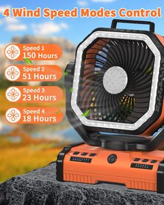 Nuevo Ventilador <span class=keywords><strong>de</strong></span> Camping para Exteriores <span class=keywords><strong>de</strong></span> 12 Pulgadas, Ventilador Recargable con Baterí<span class=keywords><strong>a</strong></span> <span class=keywords><strong>de</strong></span> 40000 mAh, con Iluminación RGB, Ventilador Portátil USB para Tienda <span class=keywords><strong>de</strong></span> Campañ<span class=keywords><strong>a</strong></span> - Product Image 1