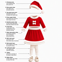 Ensemble de costumes de Noël pour enfants, tenue de danse de mascarade unisexe, tenue de danseuse de scène