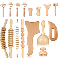 100 ensemble mélange bois thérapie outils de Massage ensemble corps Contour rouleau bois thérapie outil visage corps bois masseur outils soulagement de la douleur