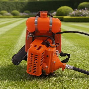 Professional Petrol <b>Lawn</b> <b>Mower</b> 2-Stroke <b>Rotary</b> Blade Single Cylinder Gasoline Engine Orange Color - Product Image 5