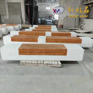 Nuevos Materiales de Construcción de Piedra, Banco de Cemento y Madera para Exteriores 2500*600*600 para Parques, Plazas y Paisajismo Municipal - Product Image 2