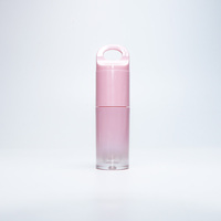 En Stock grand pinceau rose brillant à lèvres Tube pendentif personnalisé porte-clés liquide huile crème bouteille maquillage en plastique emballage matériel Tube