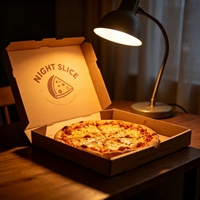 Boîte d'emballage pour pizza à emporter, écologique, biodégradable, de qualité alimentaire, recyclable, en carton ondulé kraft, finition mate, personnalisable, pour collations