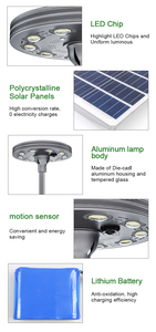 Yard Lawn One Sensor Outdoor <span class=keywords><strong>Techno</strong></span> Professional 600 Watts Solar Road Street Lamp - Product Image 5