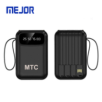 Chargeur mobile de poche 20W à succès, batterie externe portable mini 10000mAh avec poignée, personnalisable, cadeau USB