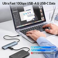 BENFEI 6-IN-1 USB-A/USB-C MULTI-PORT HUB 4K 60Hz HD MI PD 100W 1000Mbps Ethernet USB3.0x3